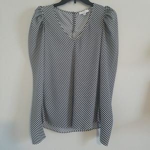NEW Maison d'Amelie Striped V-Neck Blouse
